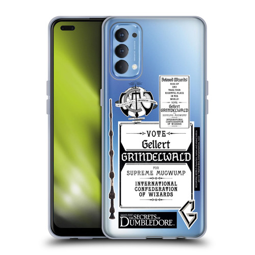 Fantastic Beasts: Secrets of Dumbledore Graphics Gellert Grindelwald Soft Gel Case for OPPO Reno 4 5G