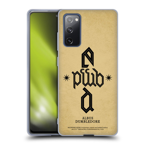 Fantastic Beasts: Secrets of Dumbledore Graphics Dumbledore's Monogram Soft Gel Case for Samsung Galaxy S20 FE / 5G