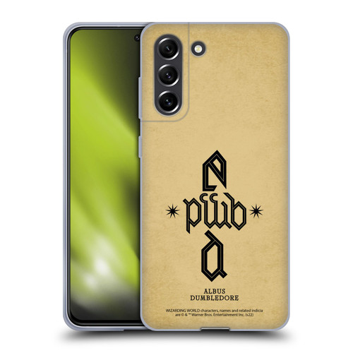 Fantastic Beasts: Secrets of Dumbledore Graphics Dumbledore's Monogram Soft Gel Case for Samsung Galaxy S21 FE 5G