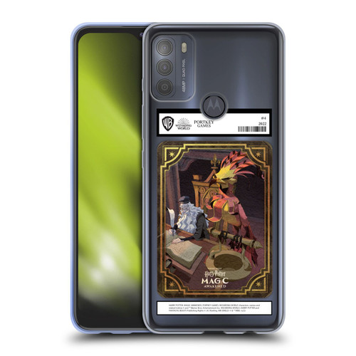 Harry Potter: Magic Awakened Characters Dumbledore Card Soft Gel Case for Motorola Moto G50