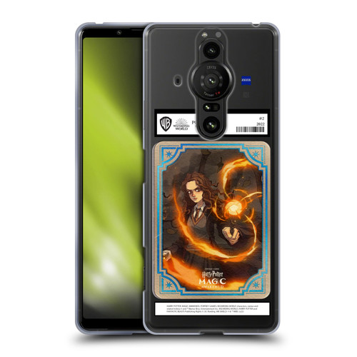 Harry Potter: Magic Awakened Characters Hermione Card Soft Gel Case for Sony Xperia Pro-I
