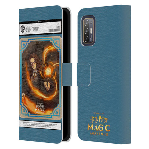 Harry Potter: Magic Awakened Characters Hermione Card Leather Book Wallet Case Cover For HTC Desire 21 Pro 5G