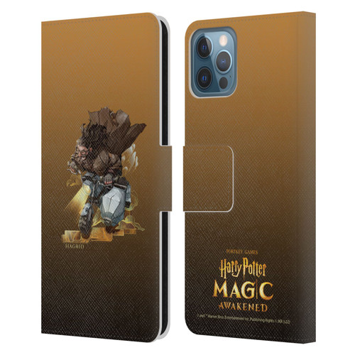 Harry Potter: Magic Awakened Characters Hagrid Leather Book Wallet Case Cover For Apple iPhone 12 / iPhone 12 Pro