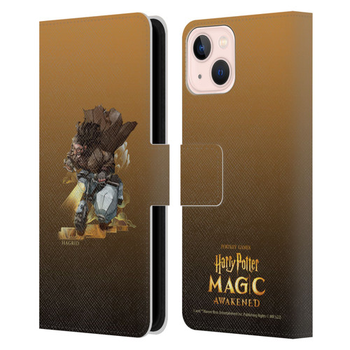 Harry Potter: Magic Awakened Characters Hagrid Leather Book Wallet Case Cover For Apple iPhone 13