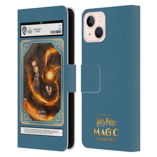Harry Potter: Magic Awakened Characters Hermione Card Leather Book Wallet Case Cover For Apple iPhone 13