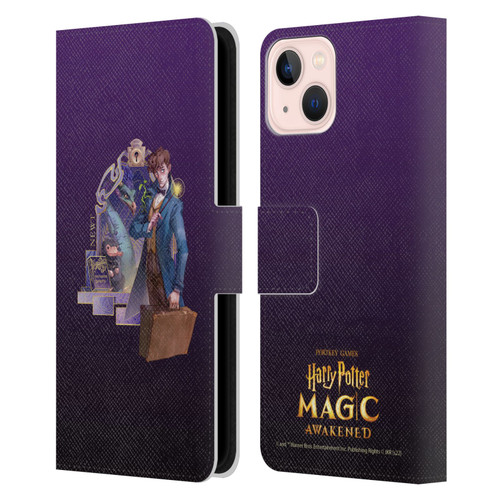 Harry Potter: Magic Awakened Characters Newt Leather Book Wallet Case Cover For Apple iPhone 13