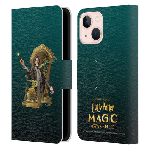 Harry Potter: Magic Awakened Characters Snape Leather Book Wallet Case Cover For Apple iPhone 13 Mini
