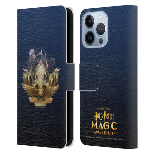 Harry Potter: Magic Awakened Characters Dumbledore Leather Book Wallet Case Cover For Apple iPhone 13 Pro