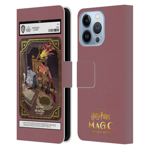 Harry Potter: Magic Awakened Characters Dumbledore Card Leather Book Wallet Case Cover For Apple iPhone 13 Pro