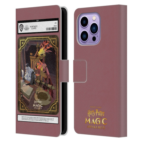 Harry Potter: Magic Awakened Characters Dumbledore Card Leather Book Wallet Case Cover For Apple iPhone 14 Pro Max