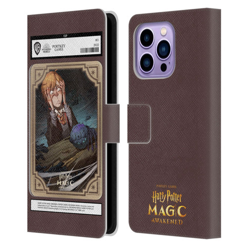 Harry Potter: Magic Awakened Characters Ronald Weasley Card Leather Book Wallet Case Cover For Apple iPhone 14 Pro Max