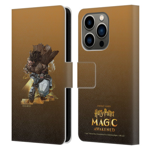 Harry Potter: Magic Awakened Characters Hagrid Leather Book Wallet Case Cover For Apple iPhone 14 Pro