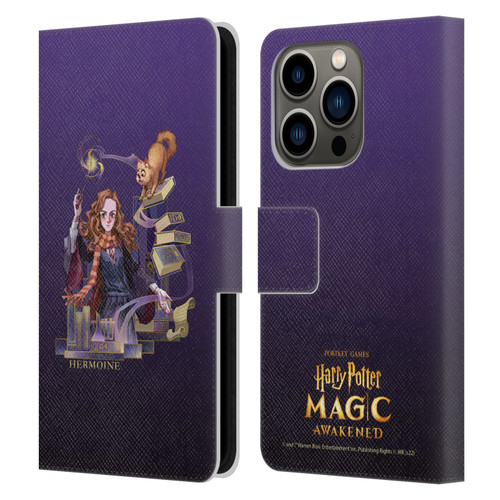 Harry Potter: Magic Awakened Characters Hermione Leather Book Wallet Case Cover For Apple iPhone 14 Pro