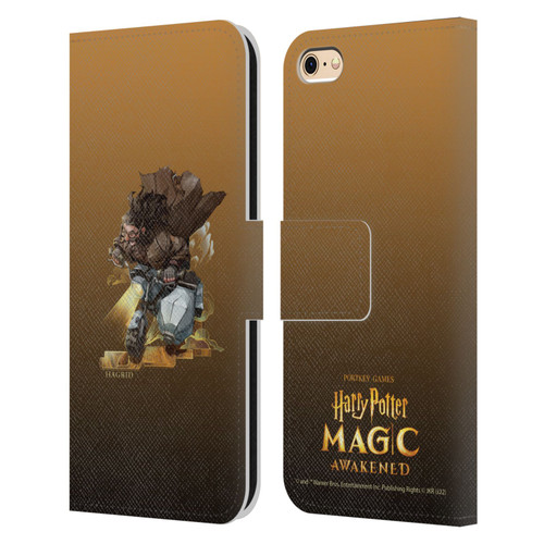 Harry Potter: Magic Awakened Characters Hagrid Leather Book Wallet Case Cover For Apple iPhone 6 / iPhone 6s