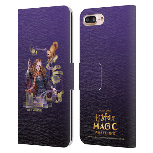 Harry Potter: Magic Awakened Characters Hermione Leather Book Wallet Case Cover For Apple iPhone 7 Plus / iPhone 8 Plus