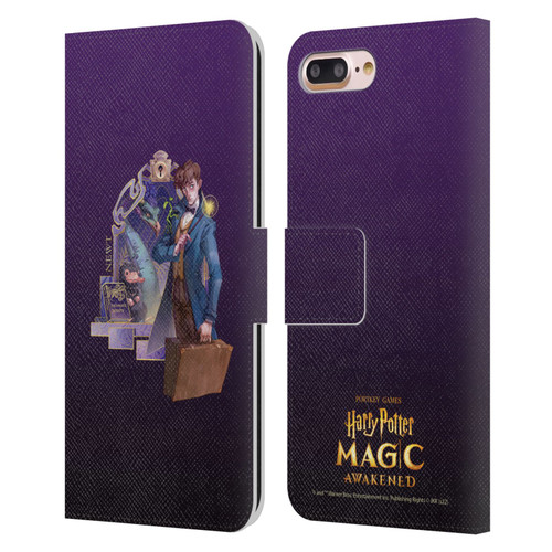 Harry Potter: Magic Awakened Characters Newt Leather Book Wallet Case Cover For Apple iPhone 7 Plus / iPhone 8 Plus