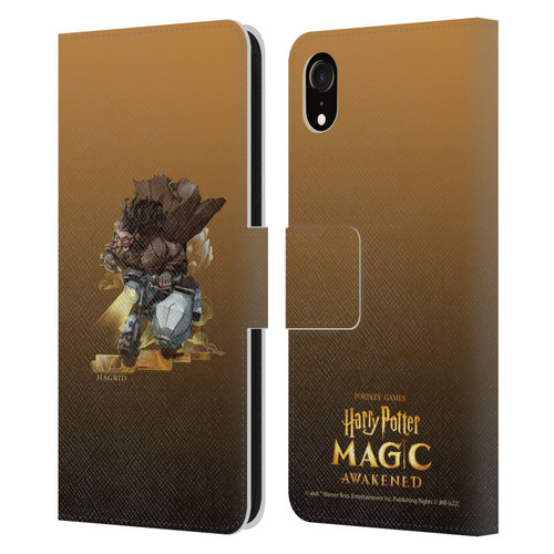 Harry Potter: Magic Awakened Characters Hagrid Leather Book Wallet Case Cover For Apple iPhone XR
