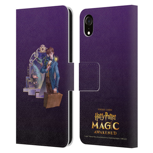 Harry Potter: Magic Awakened Characters Newt Leather Book Wallet Case Cover For Apple iPhone XR