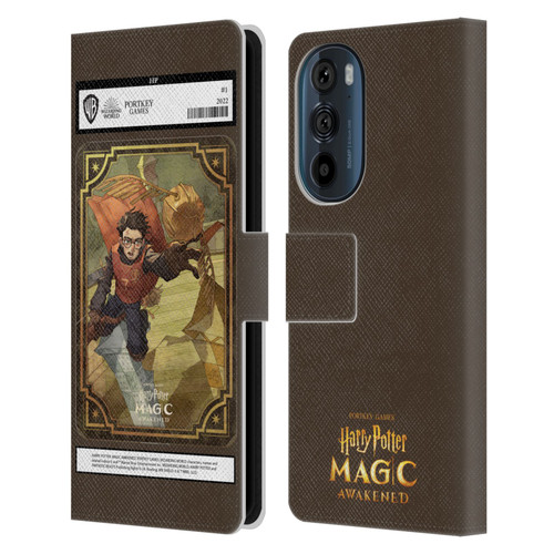 Harry Potter: Magic Awakened Characters Harry Potter Card Leather Book Wallet Case Cover For Motorola Edge 30