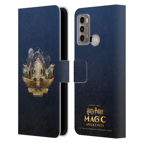 Harry Potter: Magic Awakened Characters Dumbledore Leather Book Wallet Case Cover For Motorola Moto G60 / Moto G40 Fusion