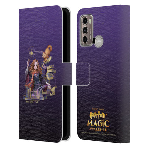 Harry Potter: Magic Awakened Characters Hermione Leather Book Wallet Case Cover For Motorola Moto G60 / Moto G40 Fusion