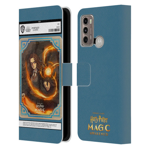 Harry Potter: Magic Awakened Characters Hermione Card Leather Book Wallet Case Cover For Motorola Moto G60 / Moto G40 Fusion