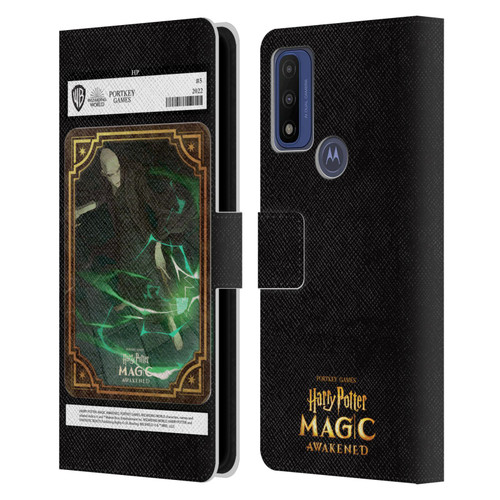 Harry Potter: Magic Awakened Characters Voldemort Card Leather Book Wallet Case Cover For Motorola G Pure