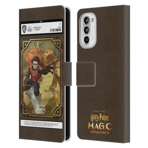 Harry Potter: Magic Awakened Characters Harry Potter Card Leather Book Wallet Case Cover For Motorola Moto G52
