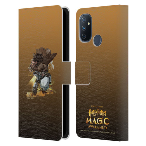 Harry Potter: Magic Awakened Characters Hagrid Leather Book Wallet Case Cover For OnePlus Nord N100