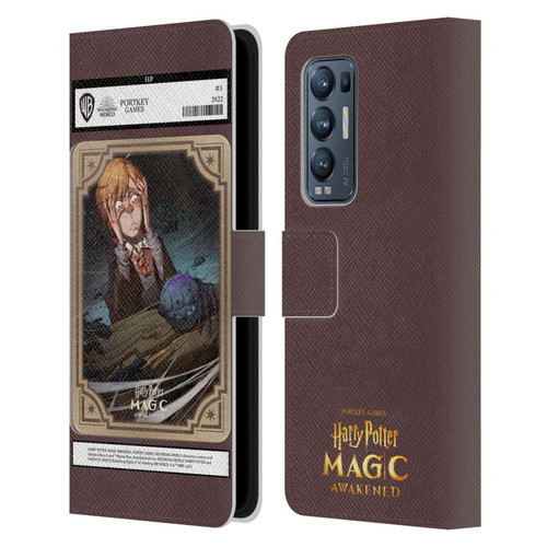 Harry Potter: Magic Awakened Characters Ronald Weasley Card Leather Book Wallet Case Cover For OPPO Find X3 Neo / Reno5 Pro+ 5G