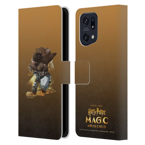 Harry Potter: Magic Awakened Characters Hagrid Leather Book Wallet Case Cover For OPPO Find X5