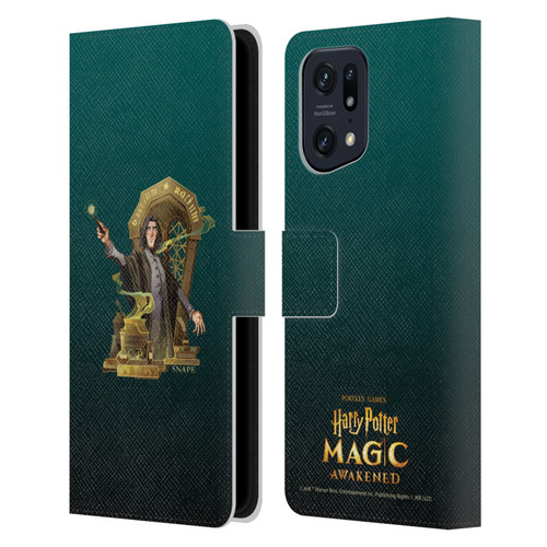 Harry Potter: Magic Awakened Characters Snape Leather Book Wallet Case Cover For OPPO Find X5