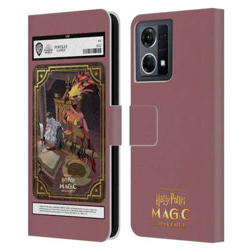 Harry Potter: Magic Awakened Characters Dumbledore Card Leather Book Wallet Case Cover For OPPO Reno8 4G