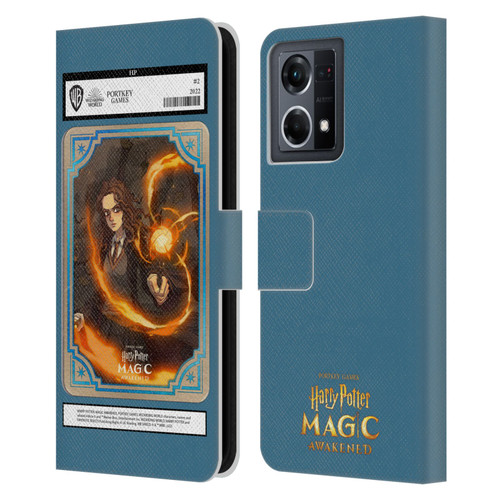Harry Potter: Magic Awakened Characters Hermione Card Leather Book Wallet Case Cover For OPPO Reno8 4G