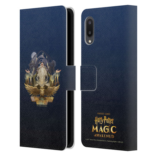 Harry Potter: Magic Awakened Characters Dumbledore Leather Book Wallet Case Cover For Samsung Galaxy A02/M02 (2021)
