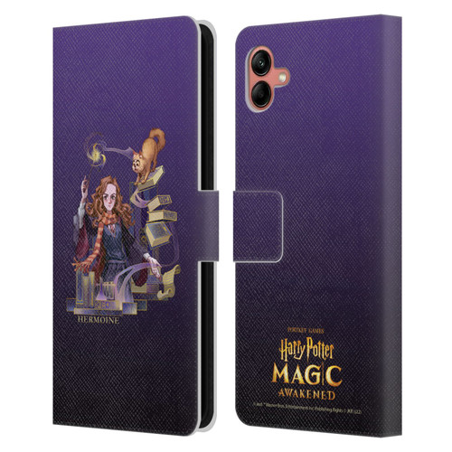 Harry Potter: Magic Awakened Characters Hermione Leather Book Wallet Case Cover For Samsung Galaxy A04 (2022)