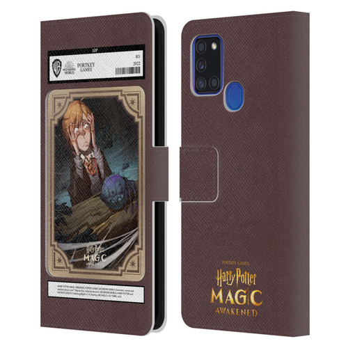 Harry Potter: Magic Awakened Characters Ronald Weasley Card Leather Book Wallet Case Cover For Samsung Galaxy A21s (2020)