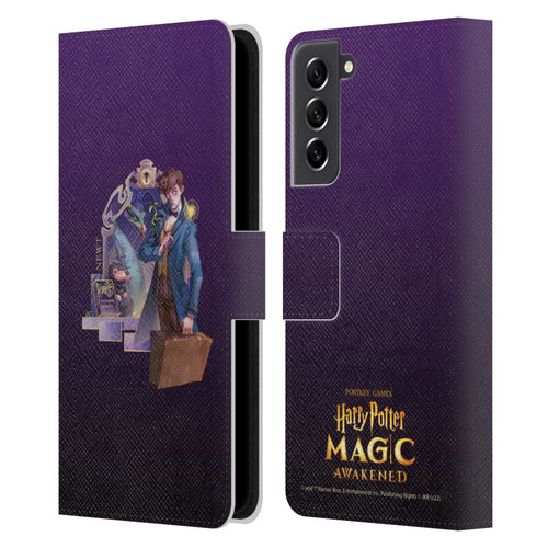 Harry Potter: Magic Awakened Characters Newt Leather Book Wallet Case Cover For Samsung Galaxy S21 FE 5G