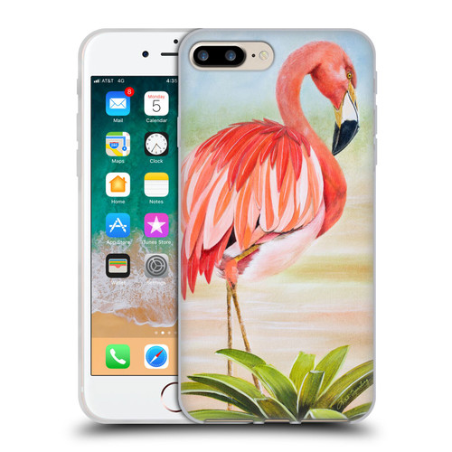 Lisa Sparling Birds And Nature Flamingo Soft Gel Case for Apple iPhone 7 Plus / iPhone 8 Plus