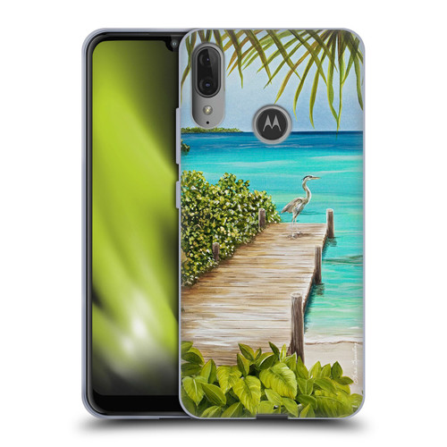 Lisa Sparling Birds And Nature Coastal Seclusion Soft Gel Case for Motorola Moto E6 Plus