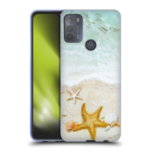 Lisa Sparling Birds And Nature Sandy Shore Soft Gel Case for Motorola Moto G50