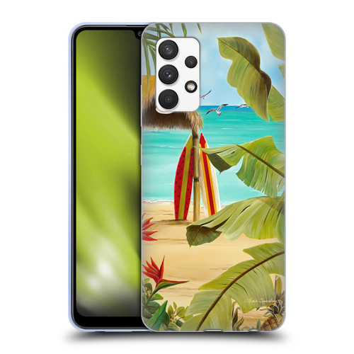 Lisa Sparling Birds And Nature Surf Shack Soft Gel Case for Samsung Galaxy A32 (2021)