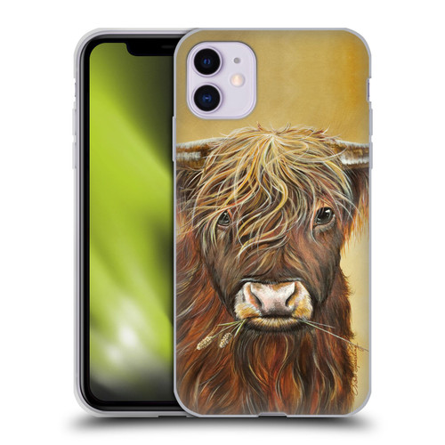 Lisa Sparling Creatures Highland Cow Fireball Soft Gel Case for Apple iPhone 11