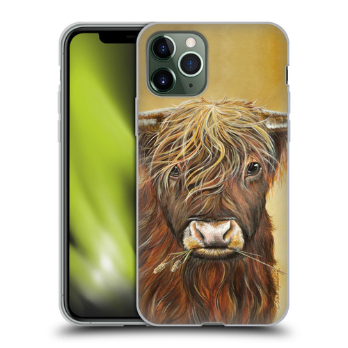 Lisa Sparling Creatures Highland Cow Fireball Soft Gel Case for Apple iPhone 11 Pro