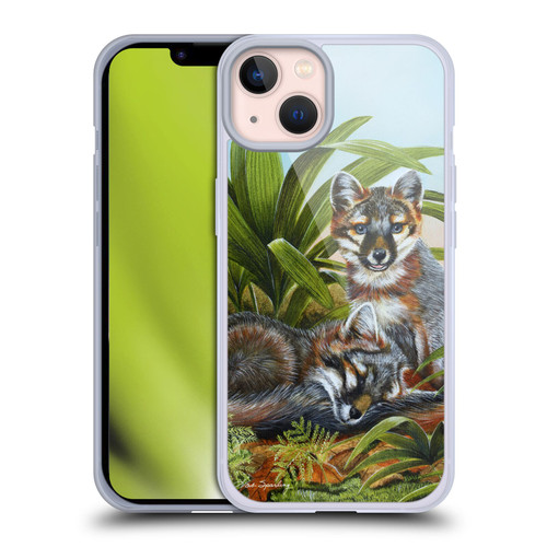 Lisa Sparling Creatures Red Fox Kits Soft Gel Case for Apple iPhone 13