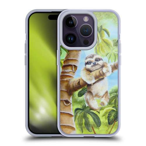 Lisa Sparling Creatures Cutest Sloth Soft Gel Case for Apple iPhone 14 Pro