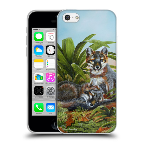 Lisa Sparling Creatures Red Fox Kits Soft Gel Case for Apple iPhone 5c