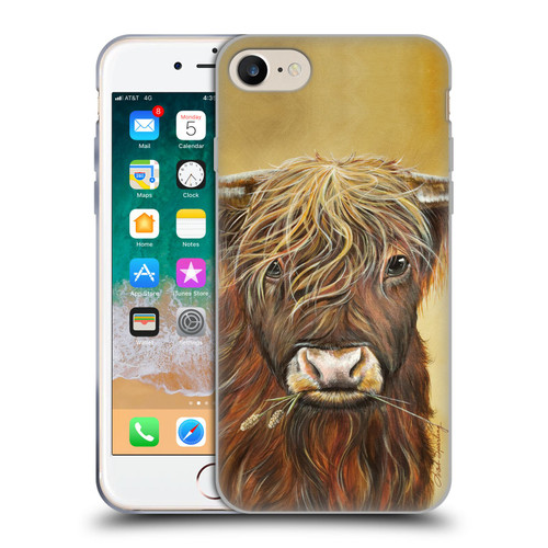 Lisa Sparling Creatures Highland Cow Fireball Soft Gel Case for Apple iPhone 7 / 8 / SE 2020 & 2022