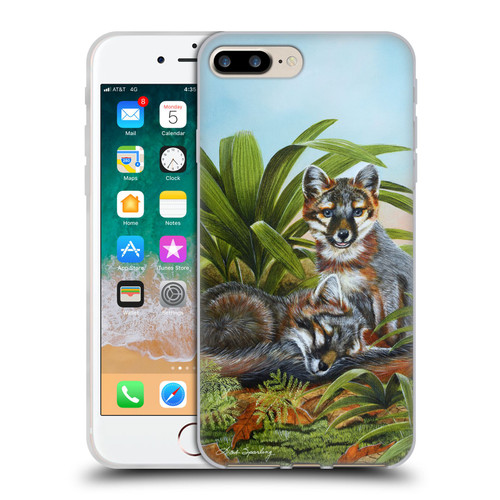 Lisa Sparling Creatures Red Fox Kits Soft Gel Case for Apple iPhone 7 Plus / iPhone 8 Plus