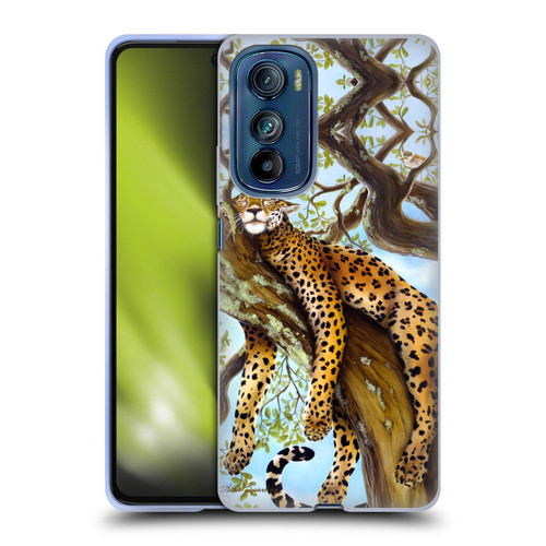 Lisa Sparling Creatures Leopard Soft Gel Case for Motorola Edge 30